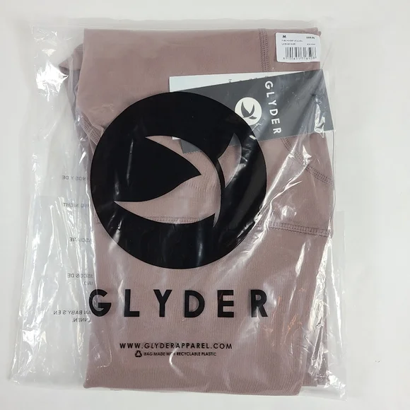 GLYDER Lavender Bark Pure Pocket Leggings  M - Picture 2 of 3
